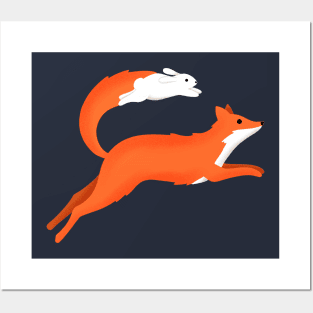 Fox and Rabbit Posters and Art